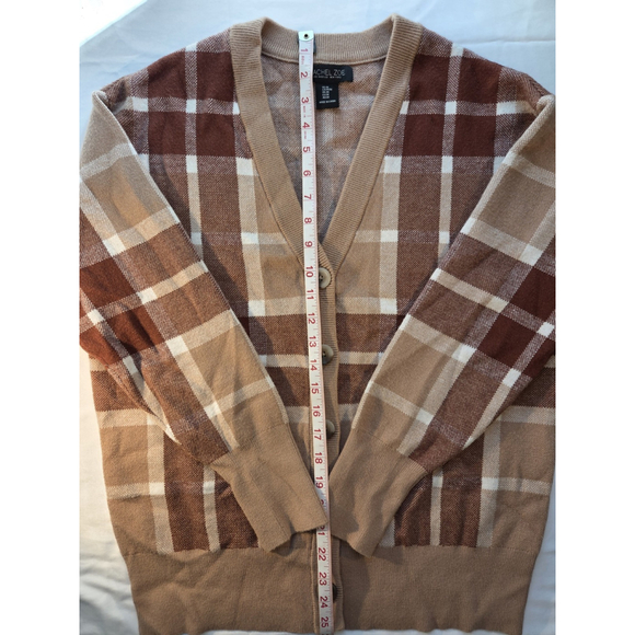 Rachel Zoe Women's Cardigan Button-Up Browns Size M Long Sleeve V Neck - Picture 3 of 6